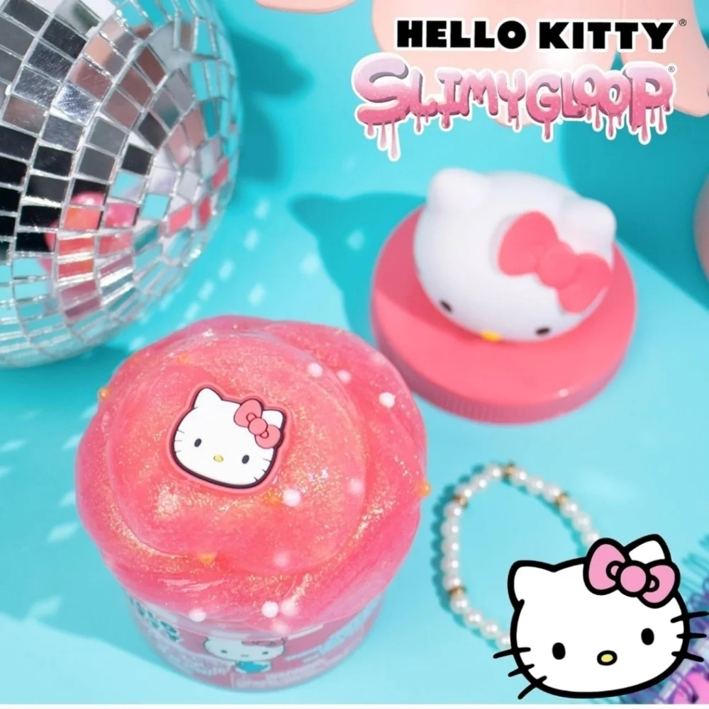 Vibrant Pink Glitter Slime with Gooey Texture